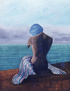 Claude M. Seren - Femme à la plage (1989)